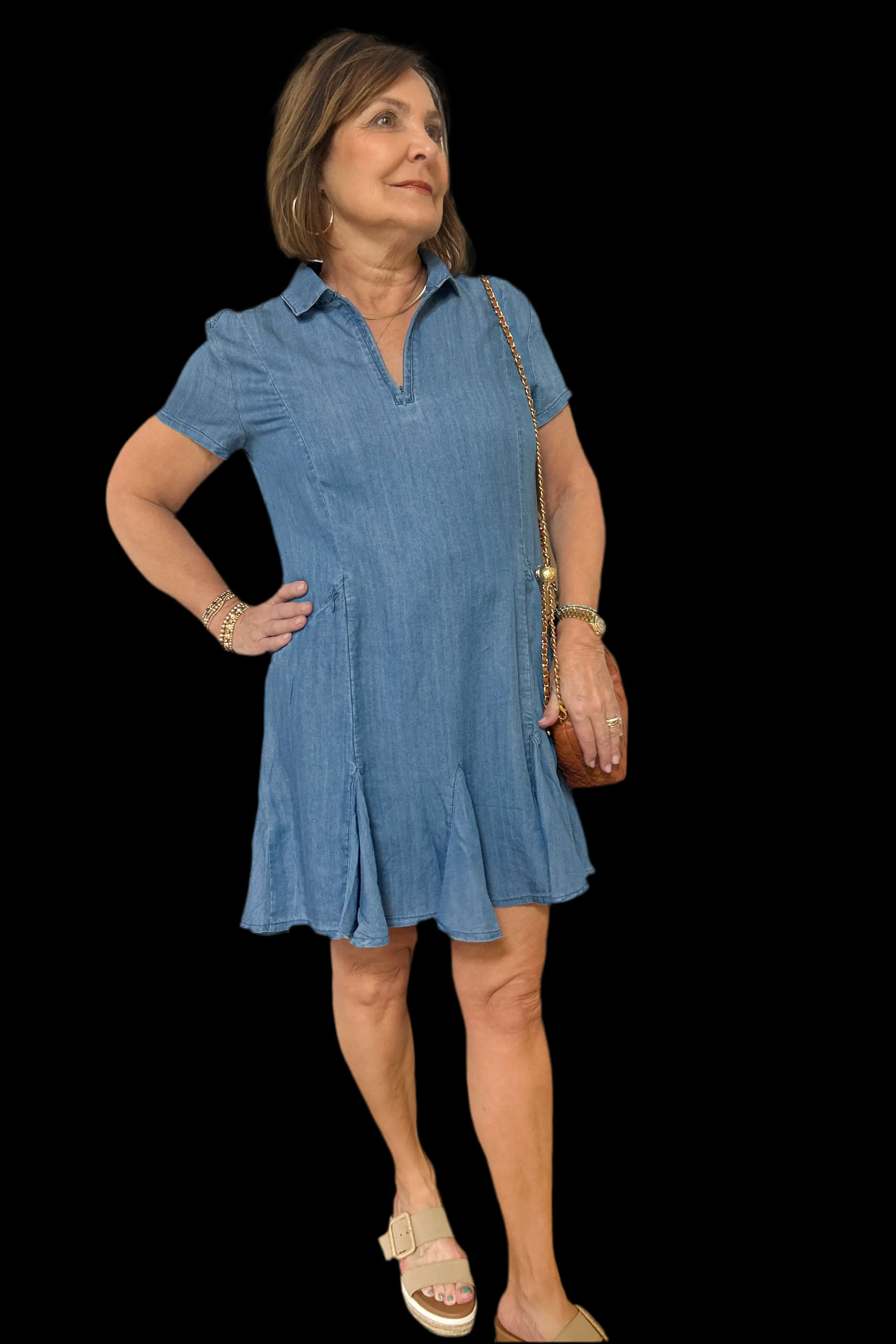 The Chloe Chambray Dress by Lulu B
