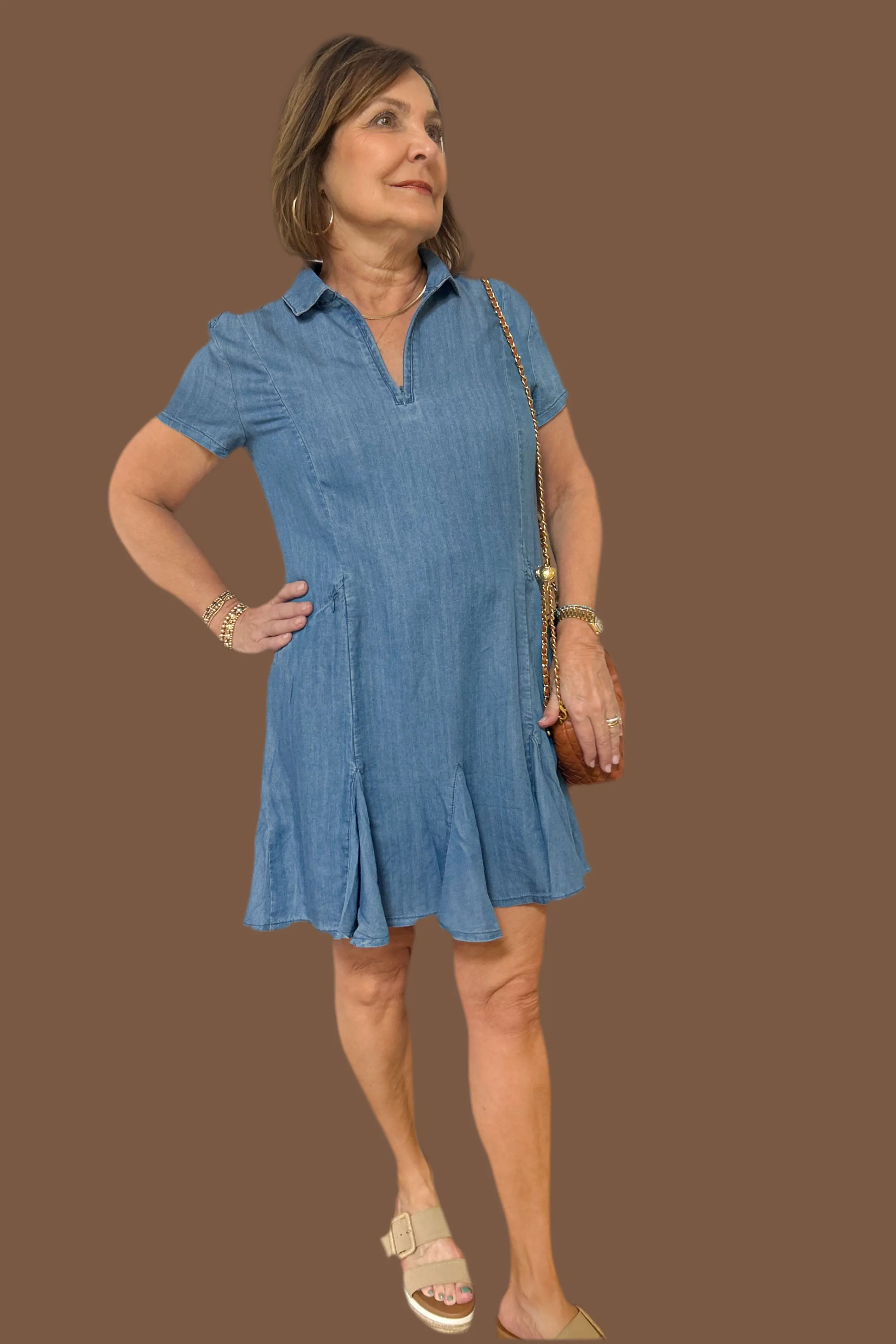 The Chloe Chambray Dress by Lulu B