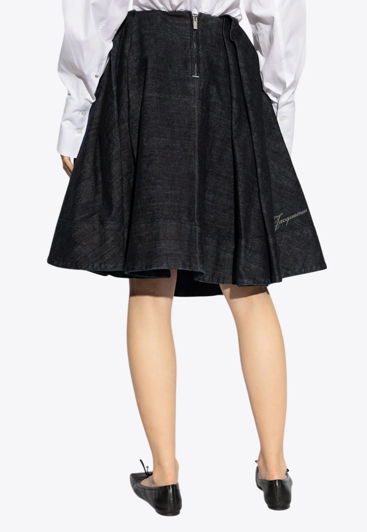 The Salon de-Nîmes Flared Denim Skirt