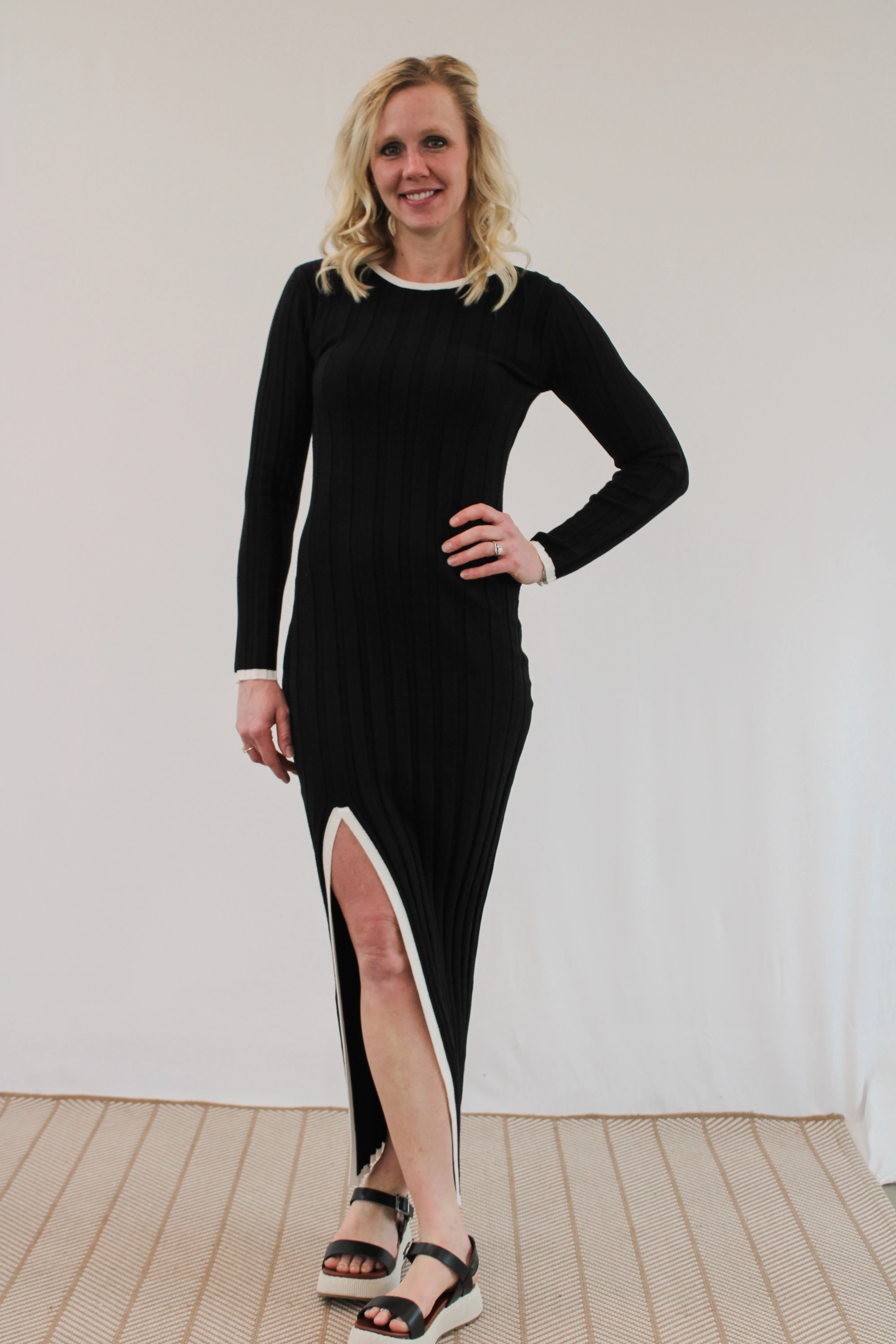 THERESA SWEATER KNIT MIDI DRESS BY IVY & CO