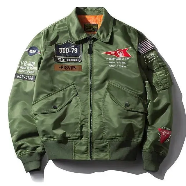 To The Moon Military Bomber Jacket