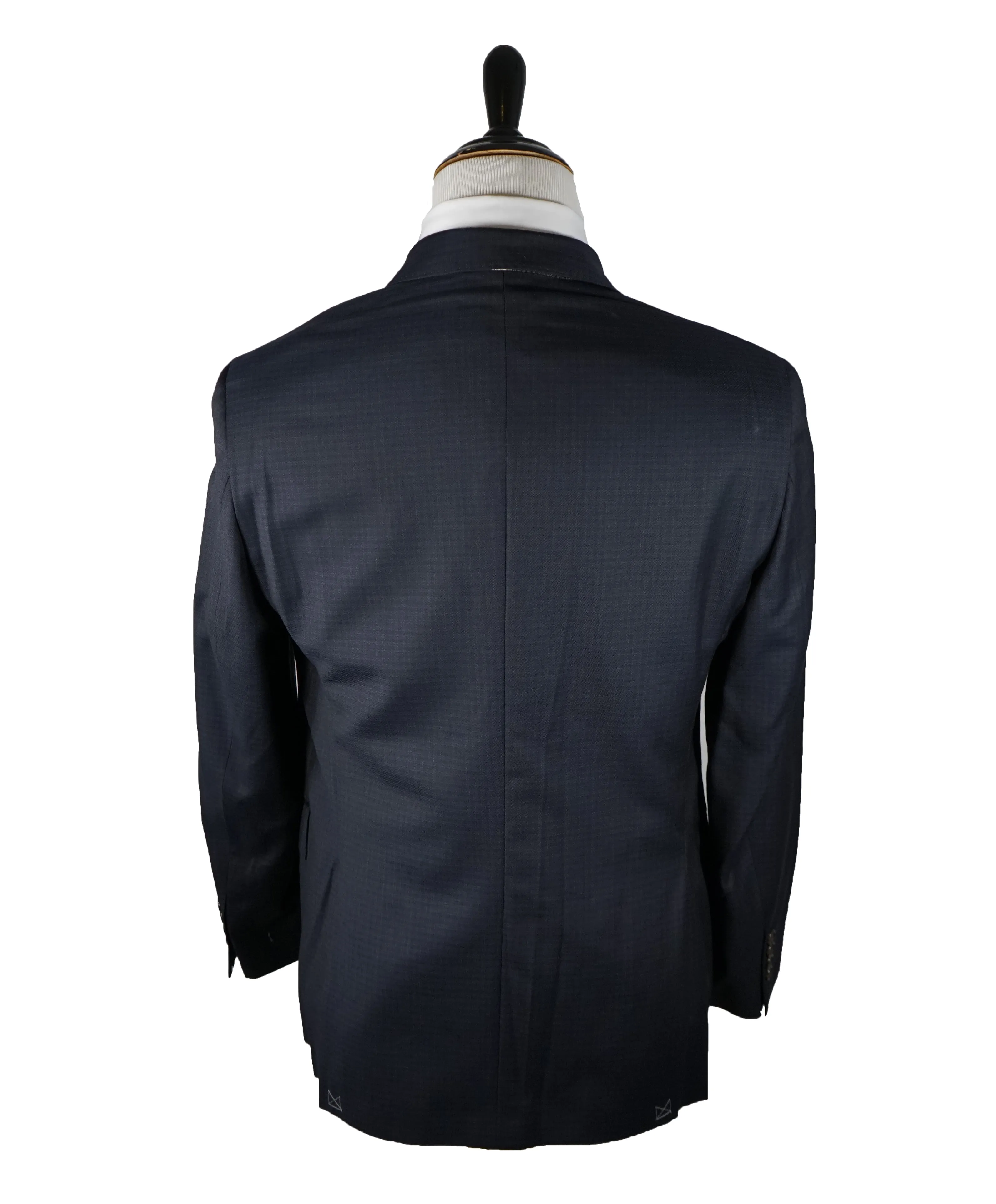 TODD SNYDER - “Mayfair Fit” Check Suit In Blue & Gray - 38R