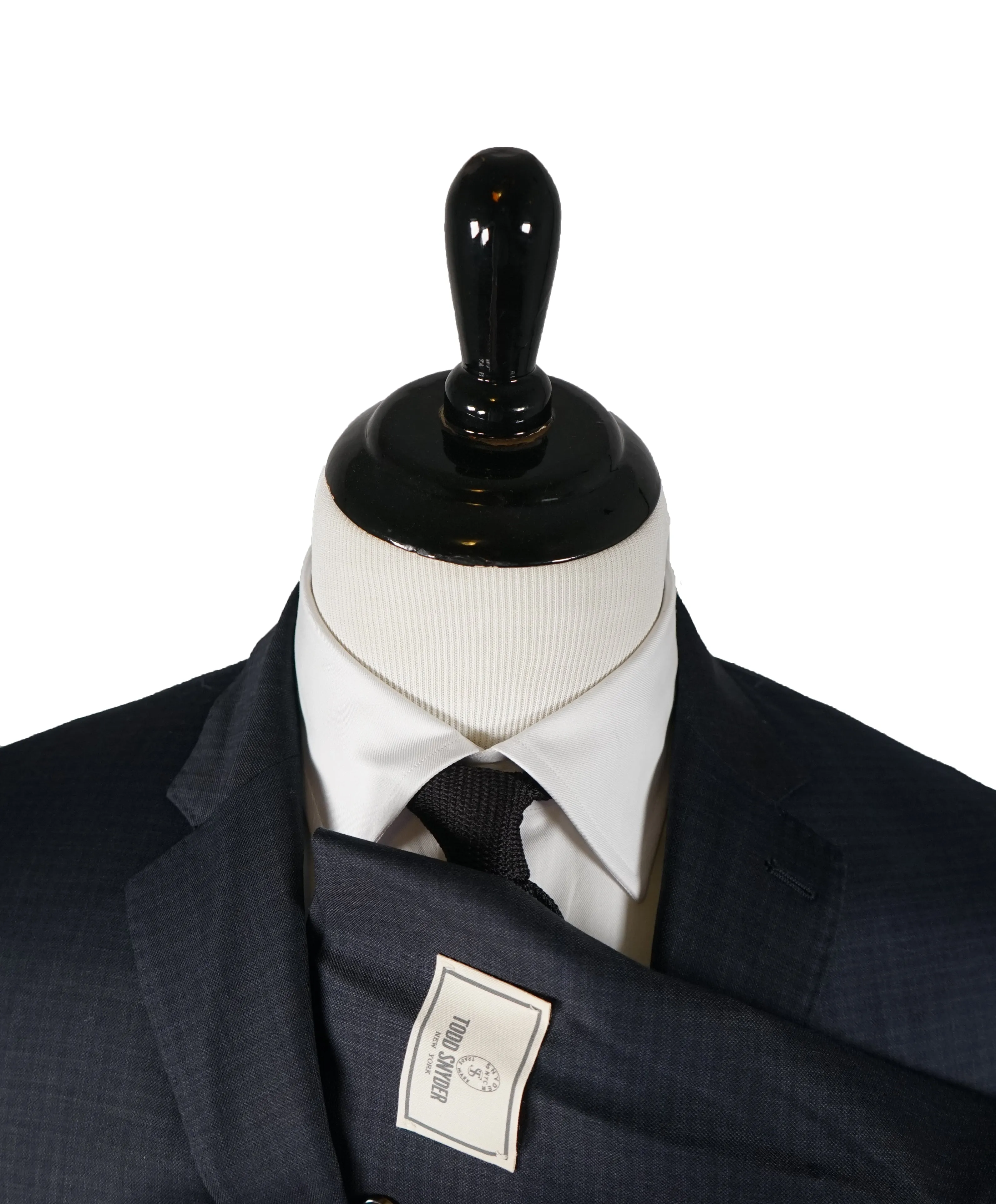 TODD SNYDER - “Mayfair Fit” Check Suit In Blue & Gray - 38R