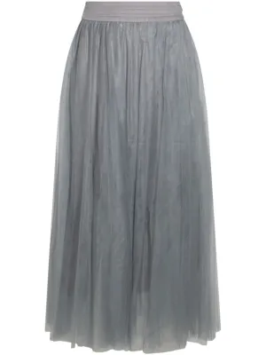 Tulle midi skirt