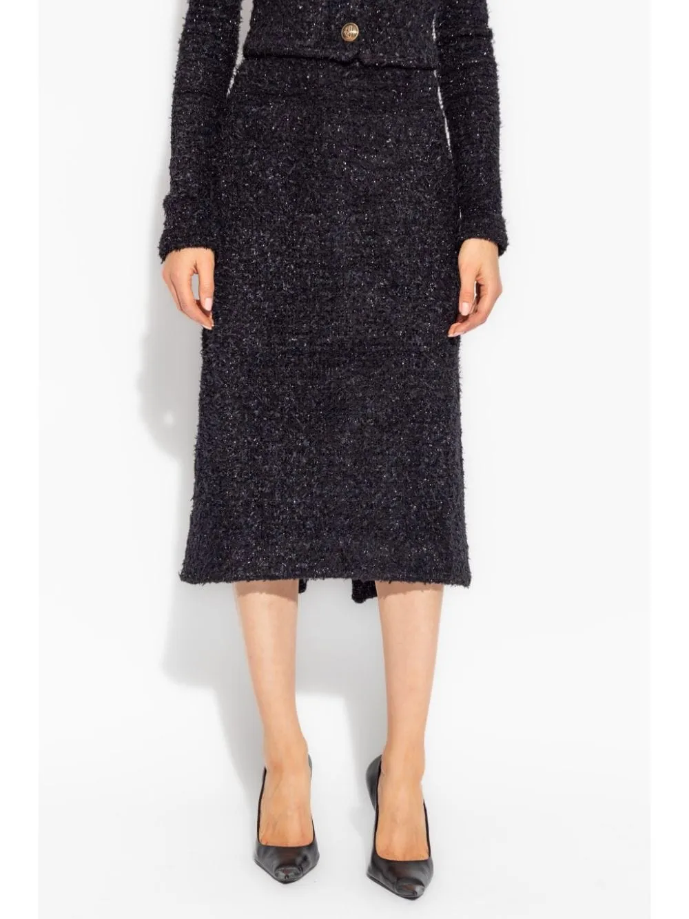Tweed midi skirt