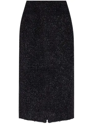 Tweed midi skirt