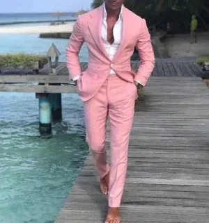 Two-Piece Pink Suit for Men - Stylish Pink Wedding & Engagement Attire