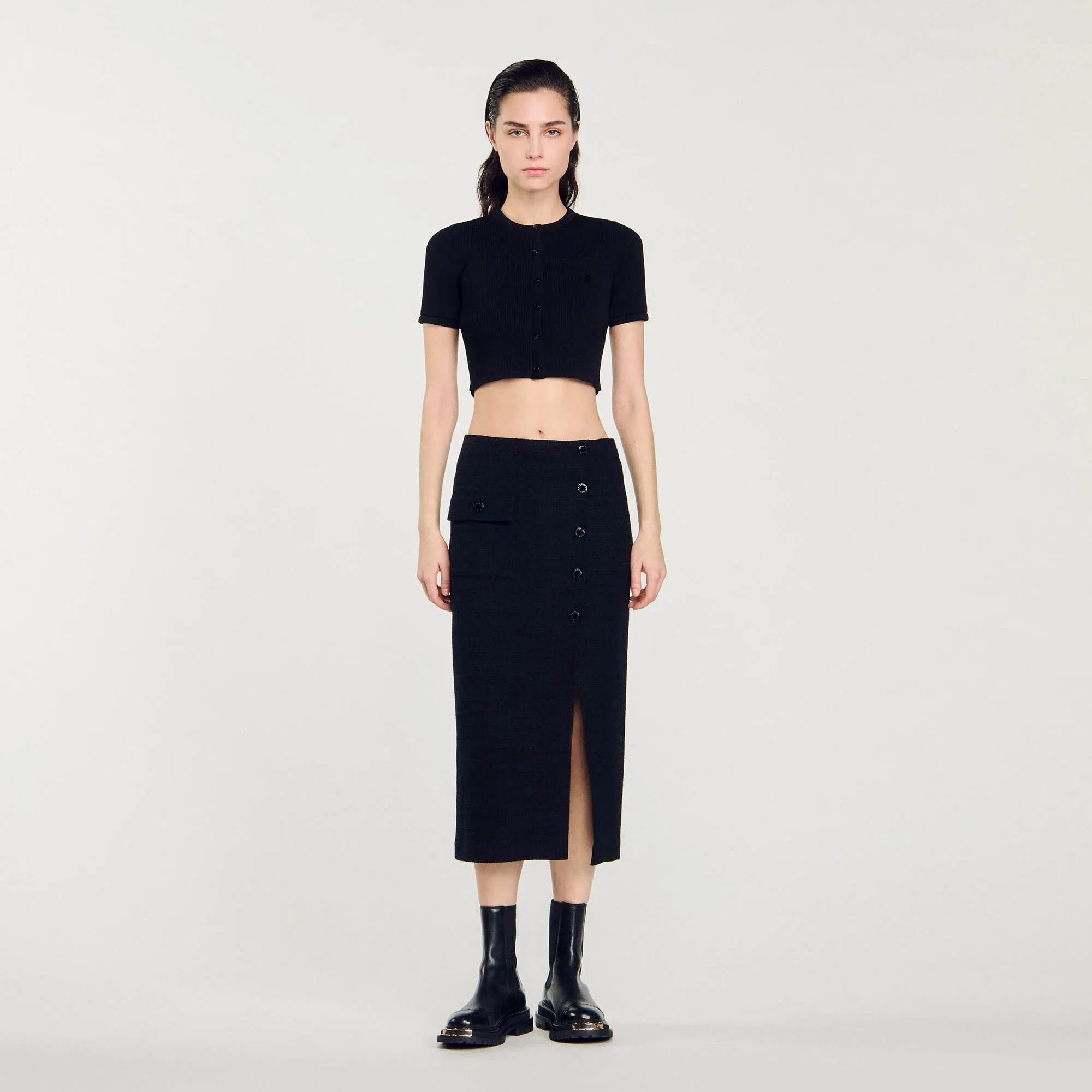 Tzara Leopard Skirt Orange / Black