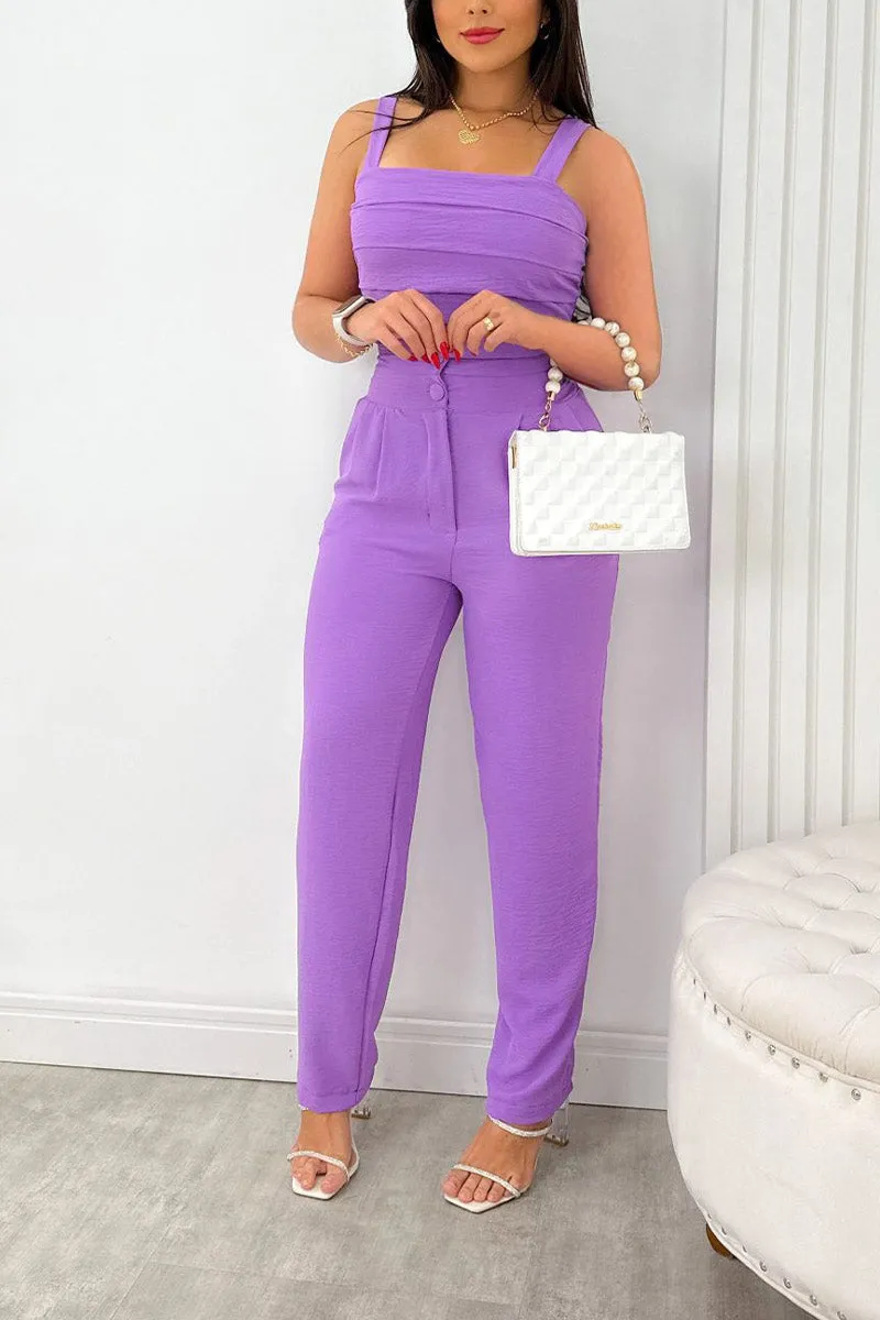 UI698 Ruched Tank Top and Pants Set