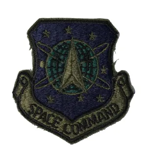 US Military USAF Air Force Space Command Subdued Iron On Patch