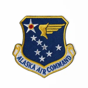 US Military USAF Alaska Air Command Iron On Patch