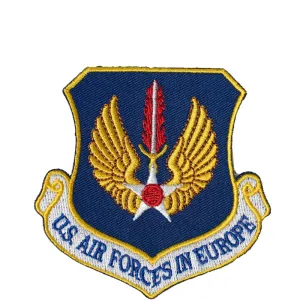 US Military USAF US Air Force In Europe Shield Iron On Patch