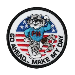 US Military USN F-14 Go Ahead Make My Day Iron On Patch