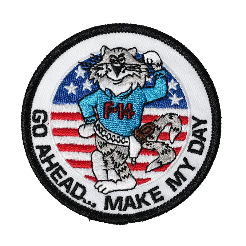 US Military USN F-14 Go Ahead Make My Day Iron On Patch