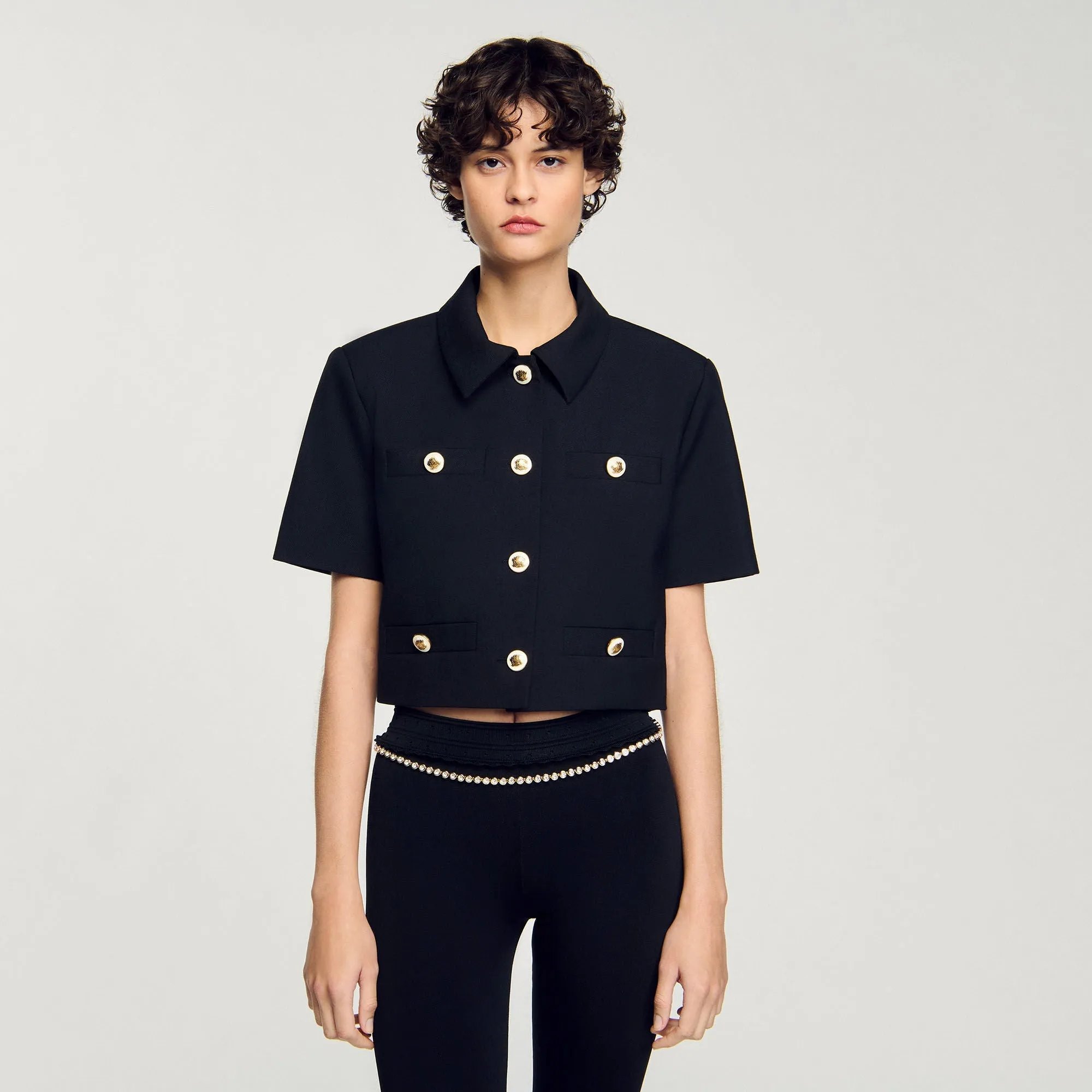 Valeria Short-Sleeved Jacket Black