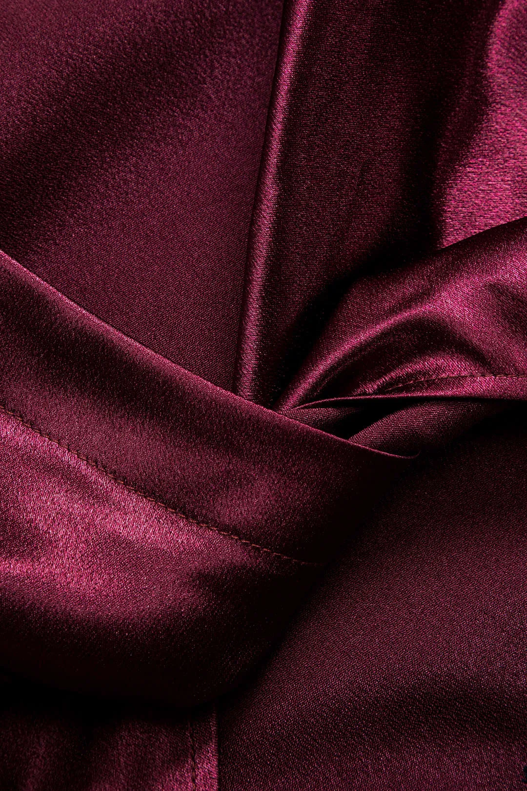Valetta - Timeless Satin Twist Woman's Long Sleeve Shirt