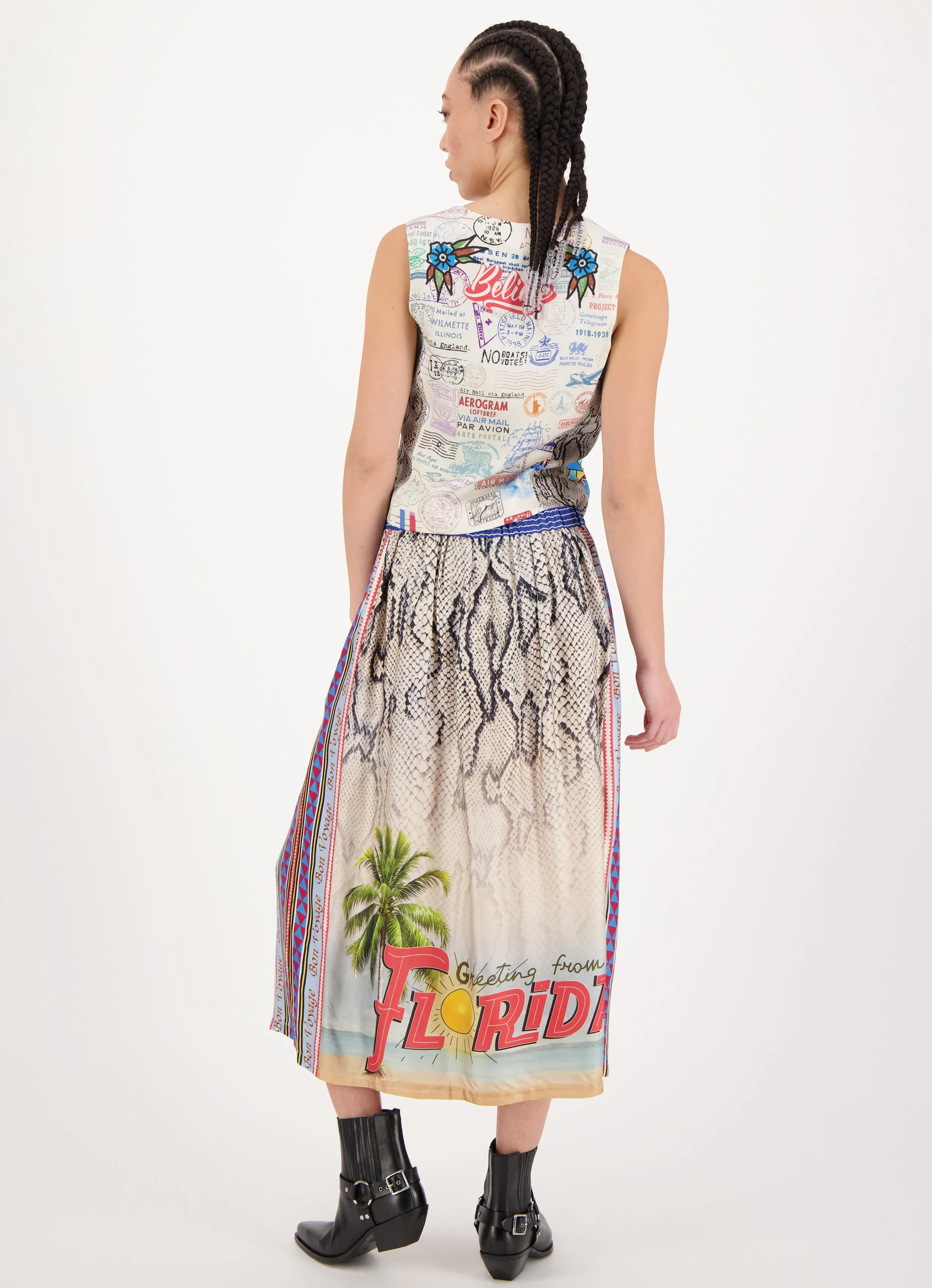 Vanessa Midi Skirt - Snake Charmer