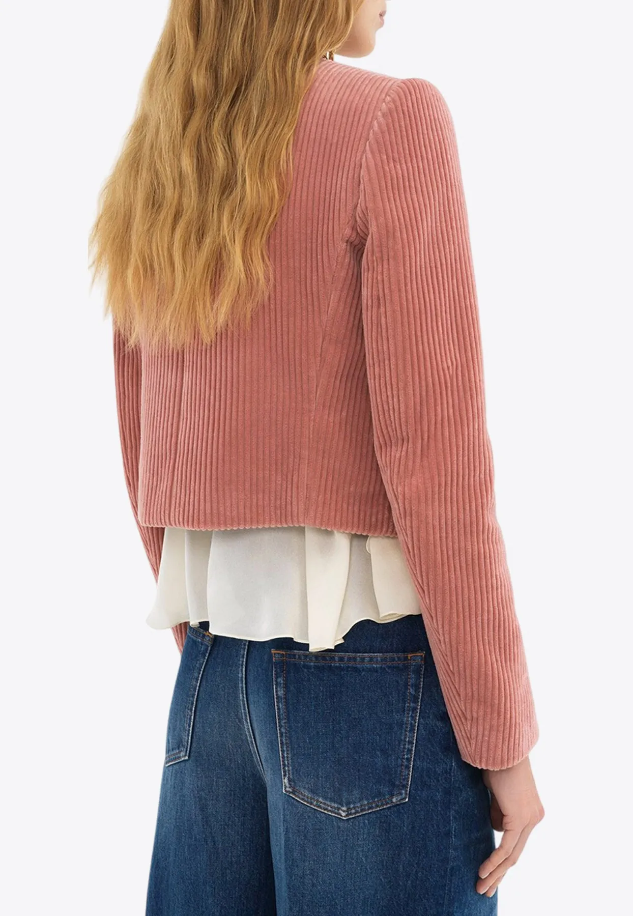 Velvet Corduroy Cropped Jacket