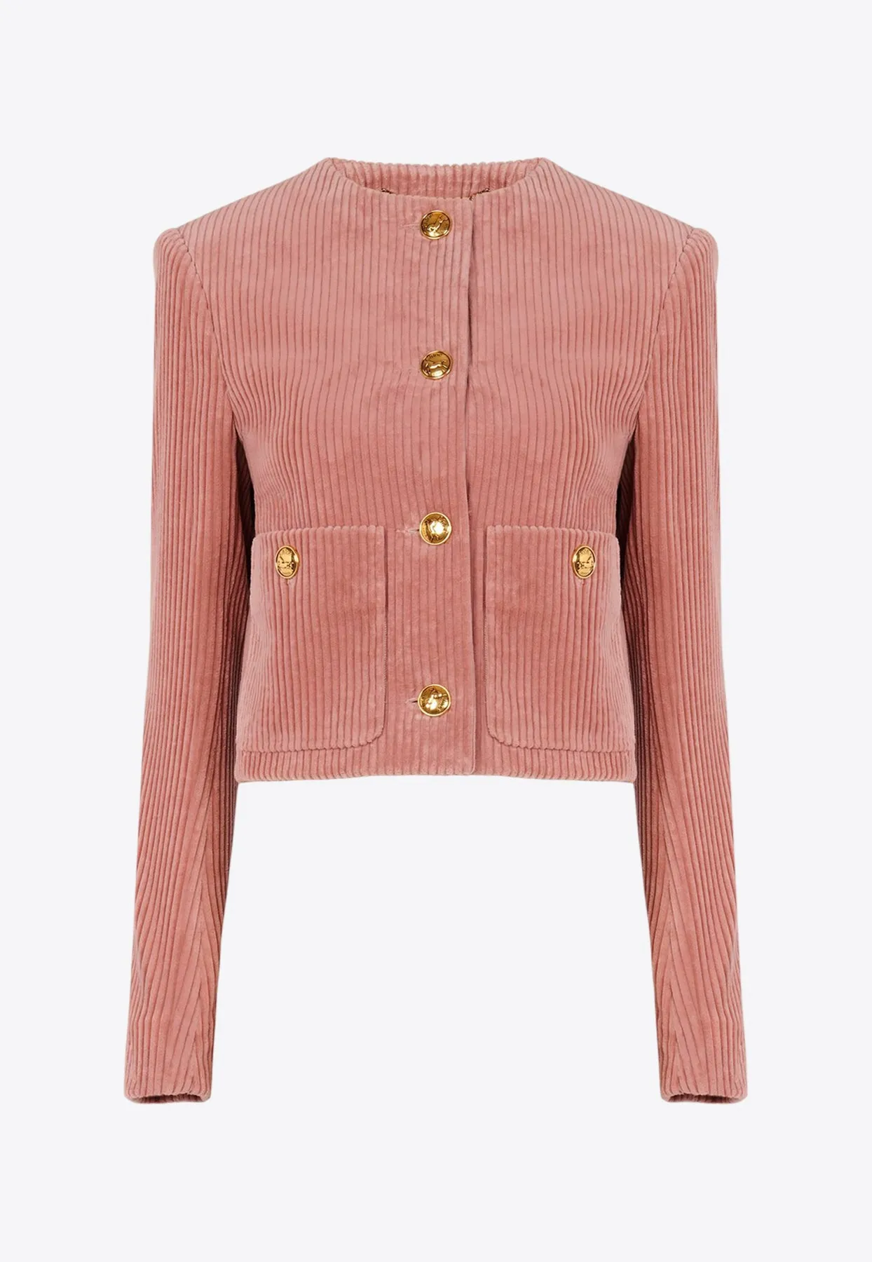 Velvet Corduroy Cropped Jacket