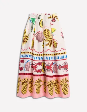 Verity Linen Midi Skirt