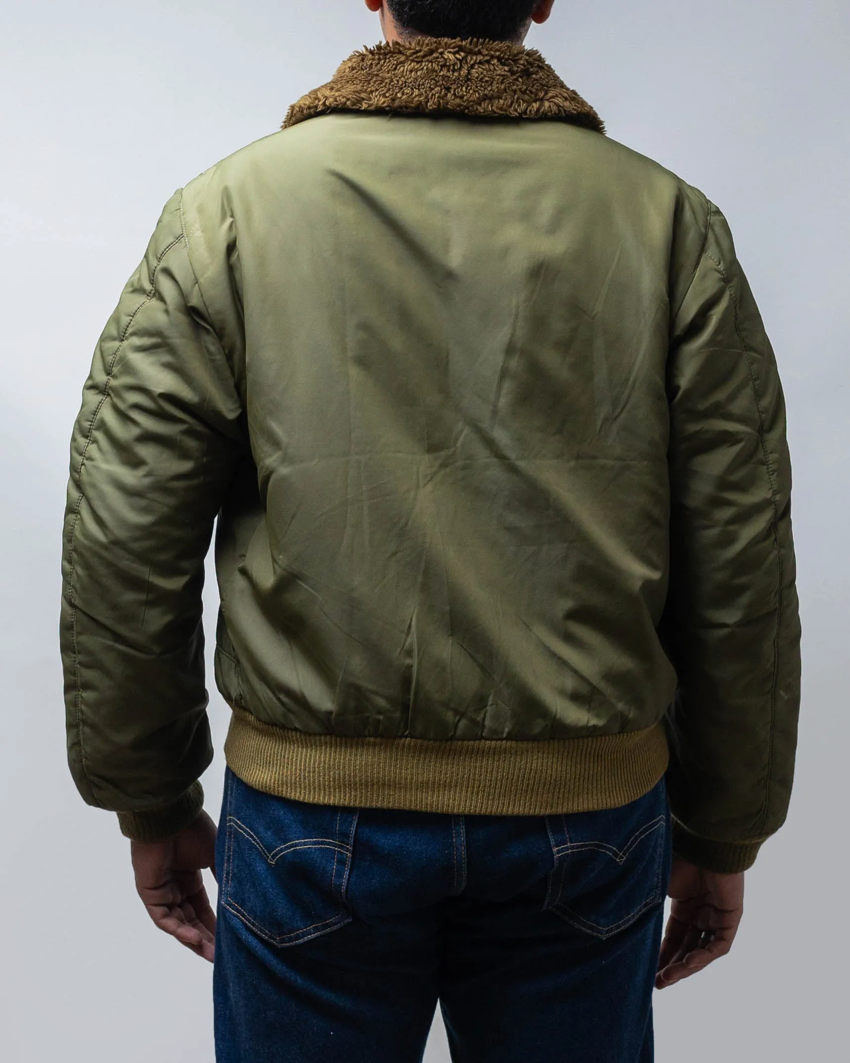Vintage 60'S Airforce Fighter Bomber Jacket With Collar