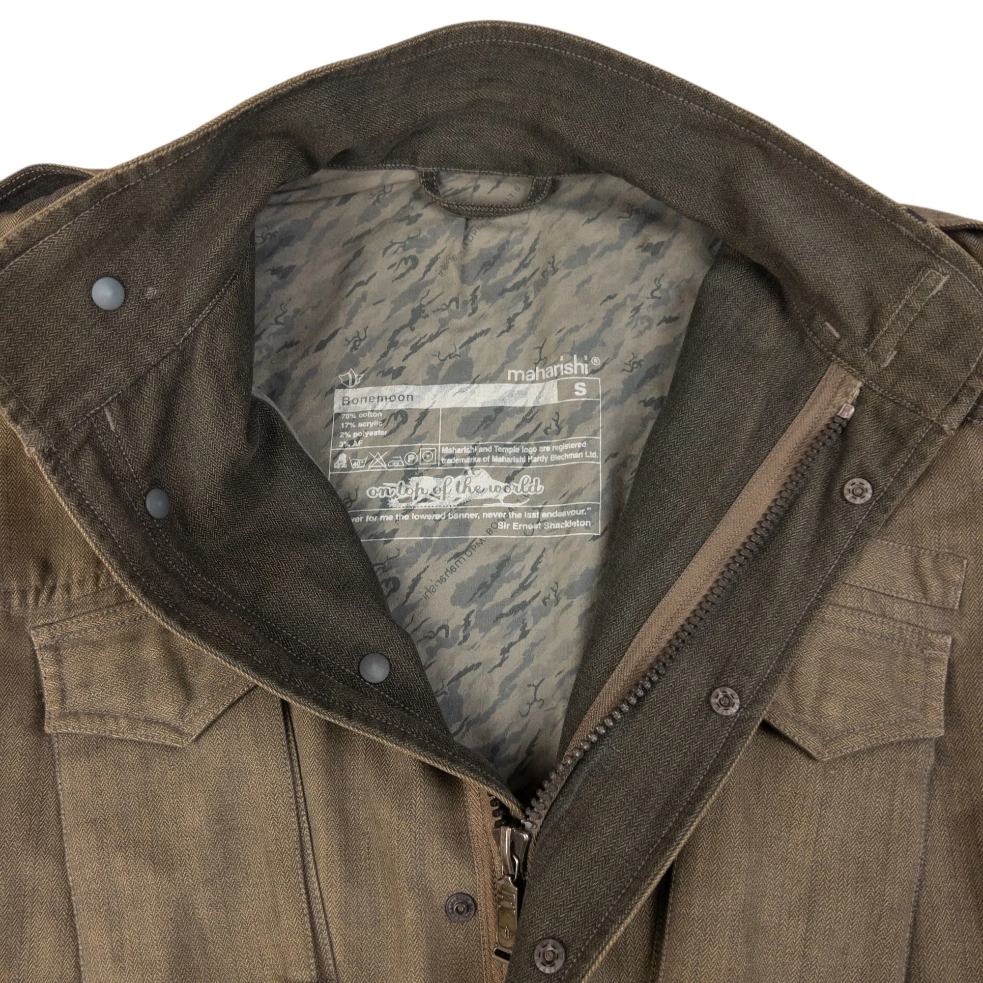 Vintage Maharishi Zip Up Military Jacket Size XL