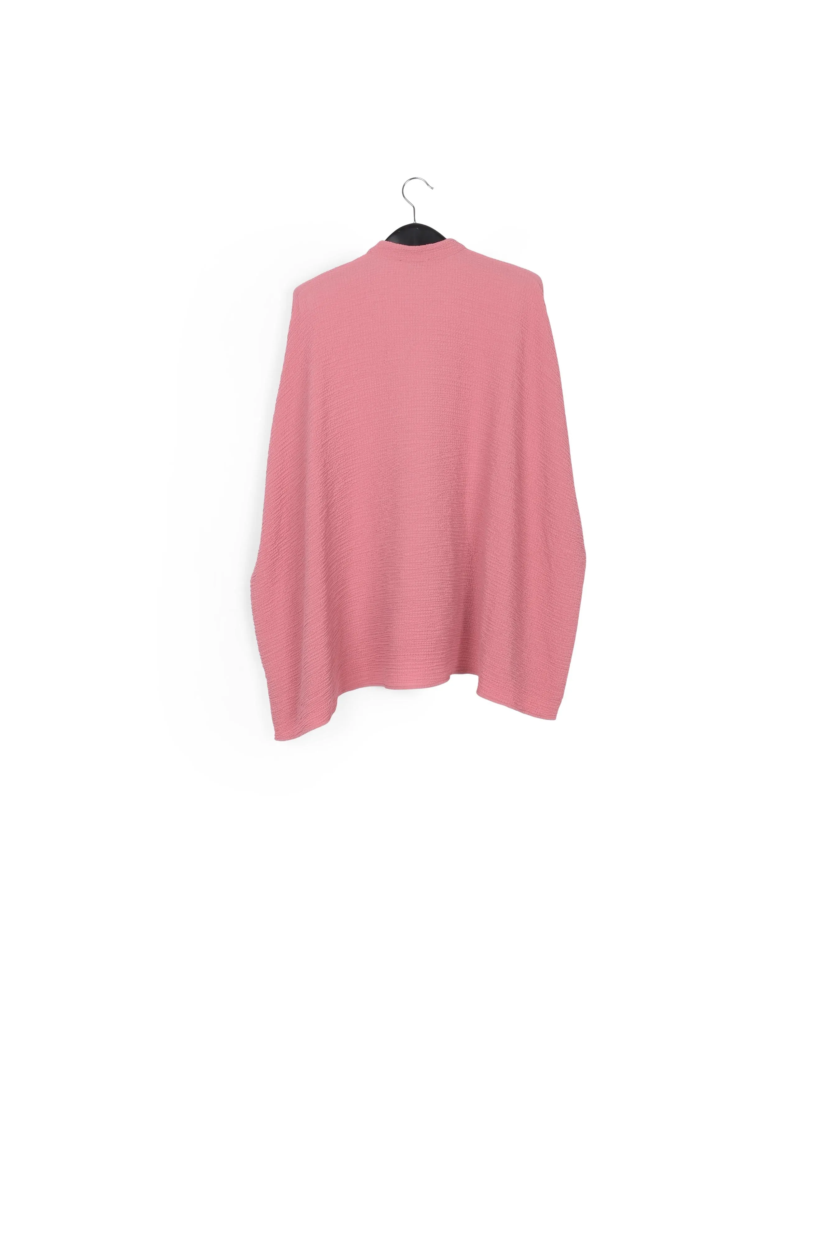 Vintage pink boxy-cut seersucker shirt