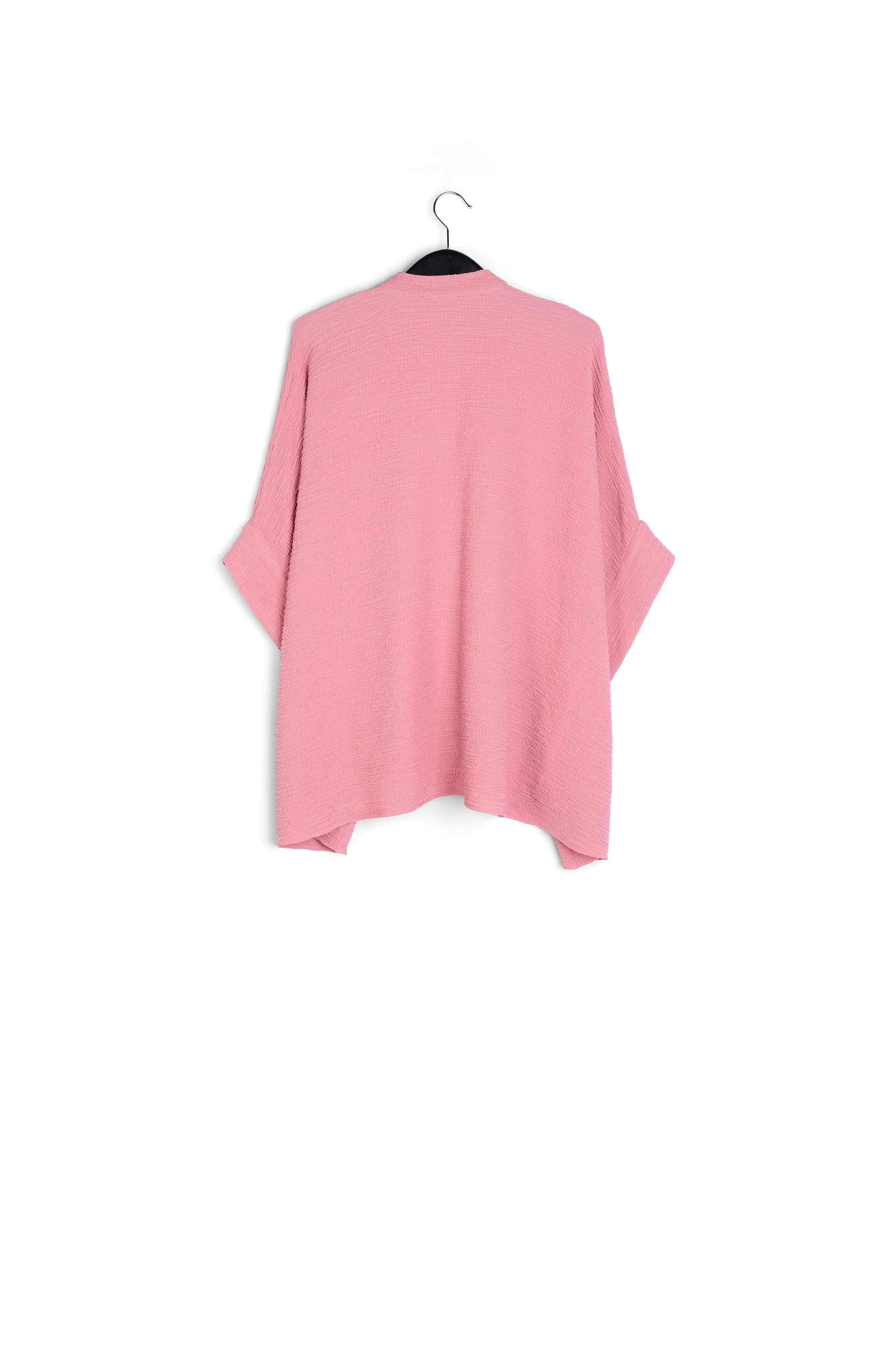 Vintage pink boxy-cut seersucker shirt