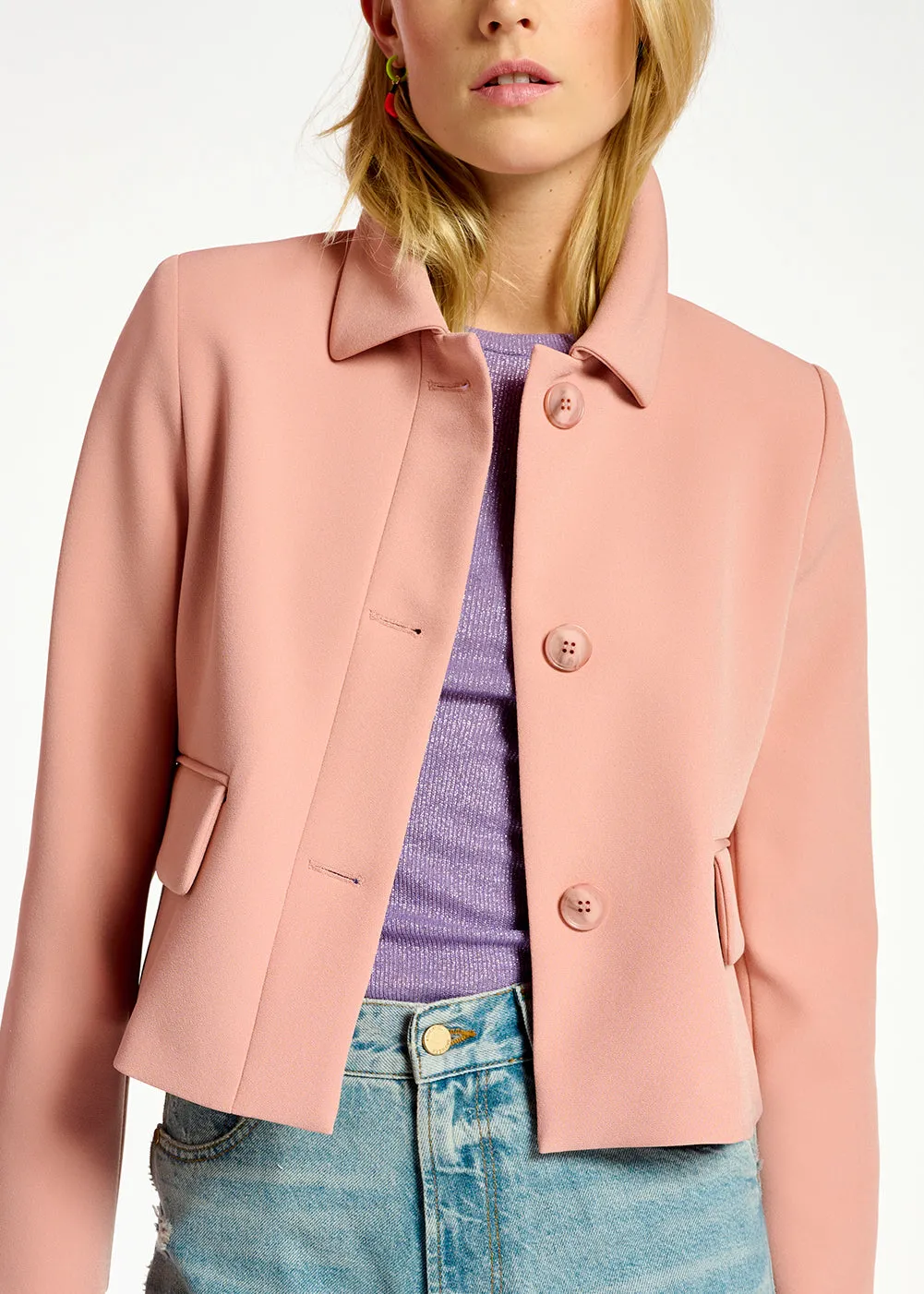 Vintage pink cropped jacket