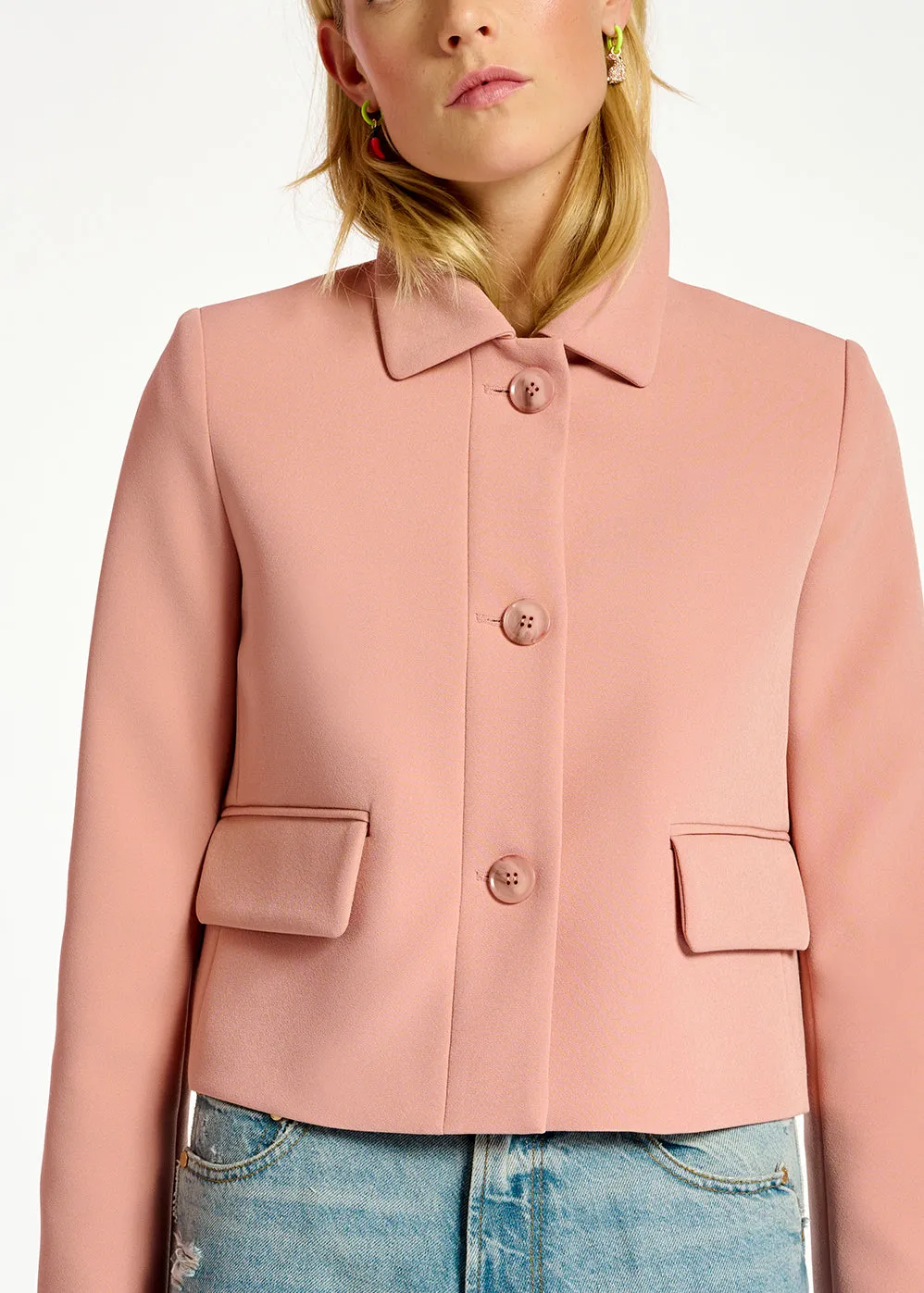 Vintage pink cropped jacket