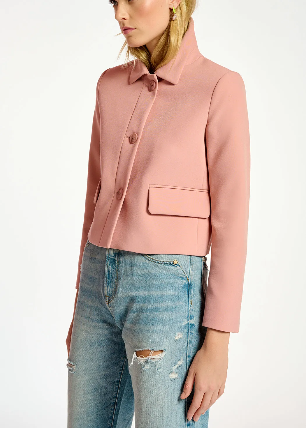 Vintage pink cropped jacket
