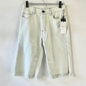 Vionnet Paris fringed premium denim jorts Oxygen Blue 40 IT / 4 US / S