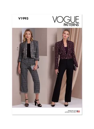 Voguepattern V1993 Misses' Jacket and Pants