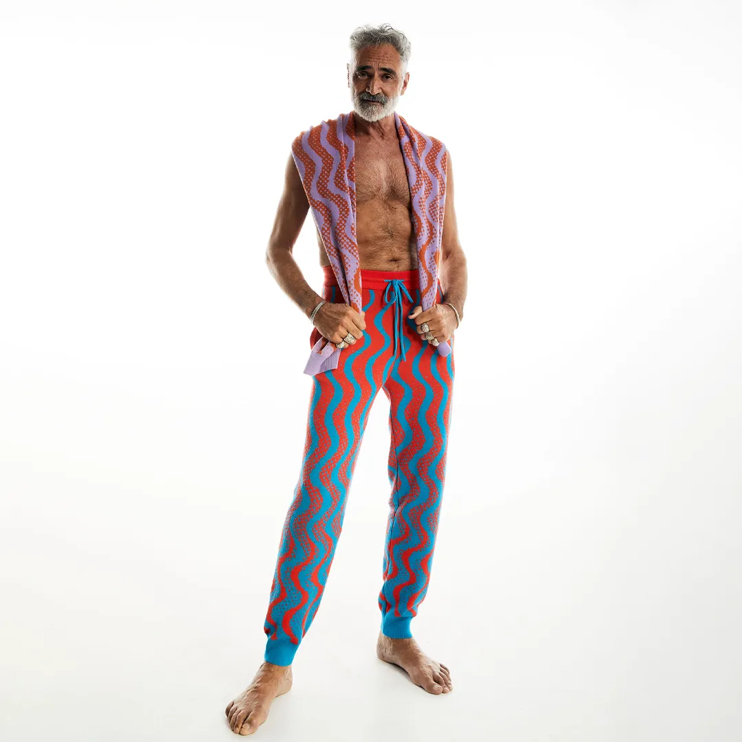 WAH-WAH Daytripper Sweatpants - Red & Blue