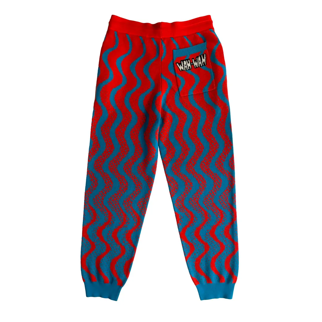 WAH-WAH Daytripper Sweatpants - Red & Blue