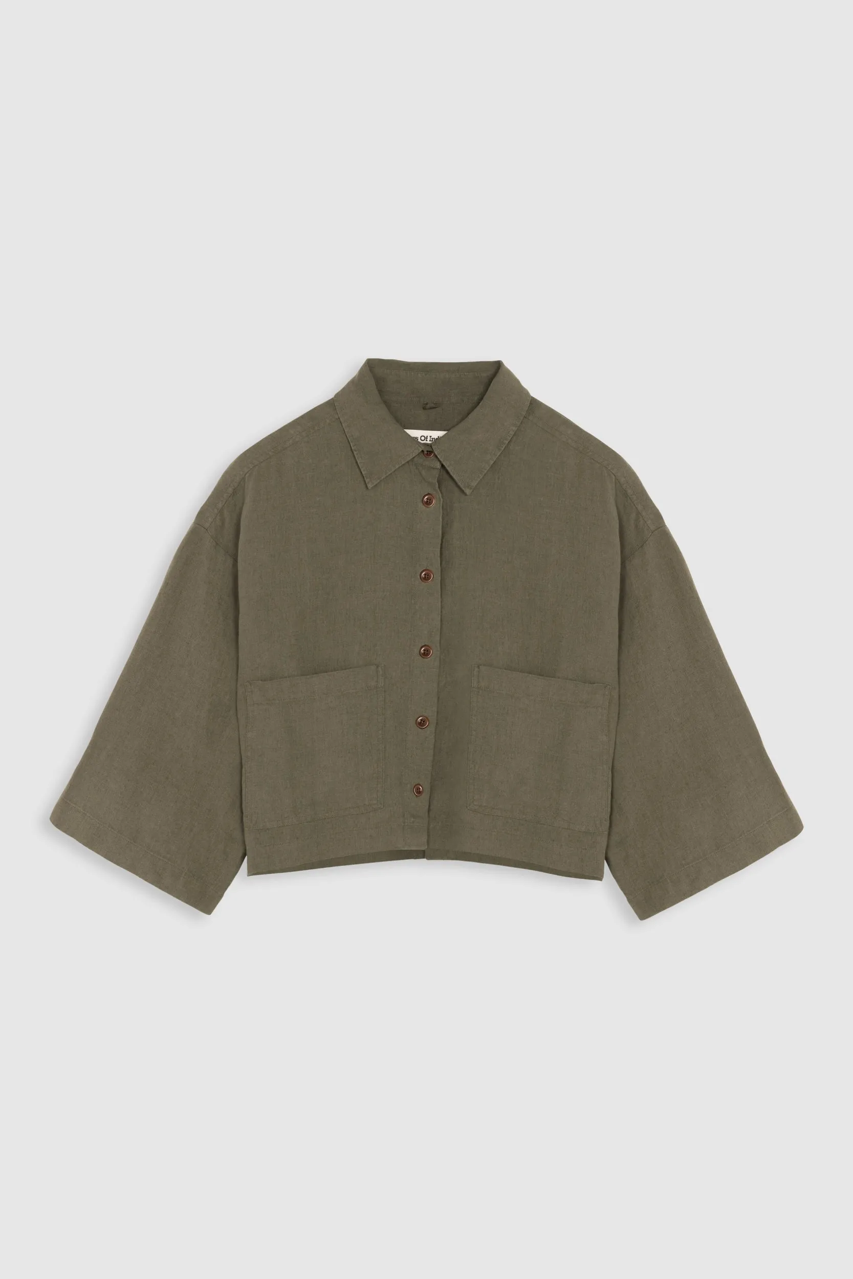Wanda Linen Overshirt Bungee Cord