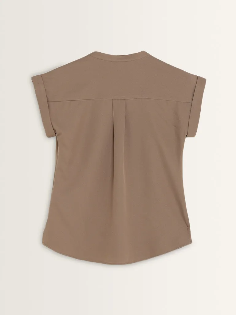 Wardrobe Taupe Solid Top