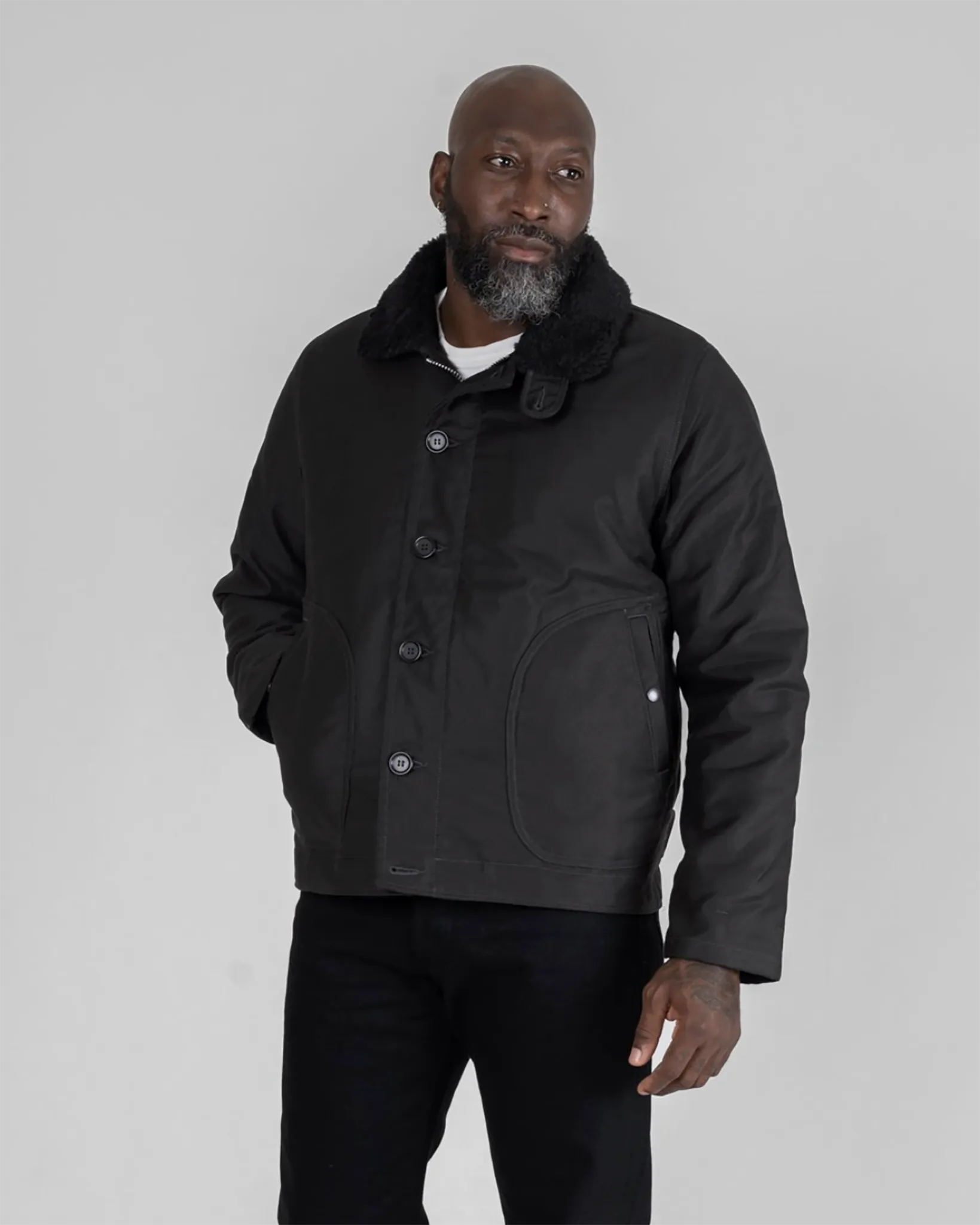 Whipcord N1 Deck Jacket - Black
