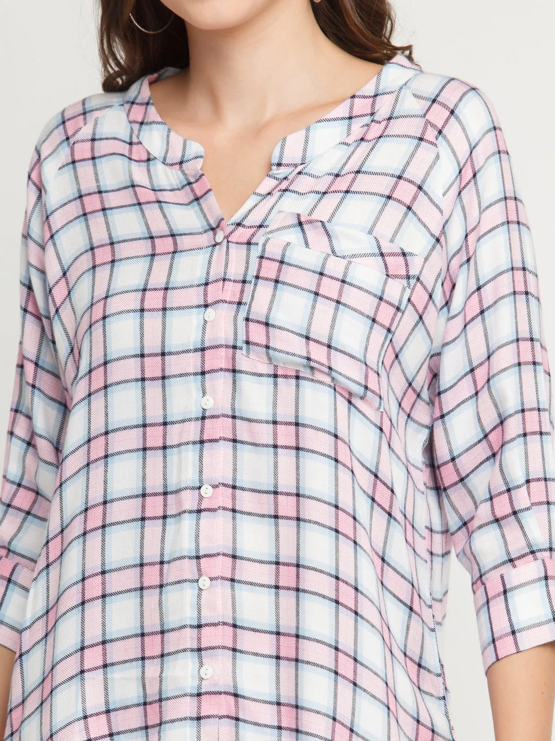 White Checked Shirt