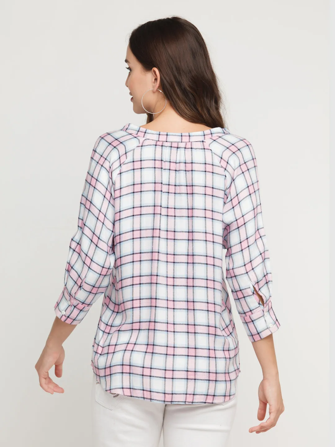 White Checked Shirt