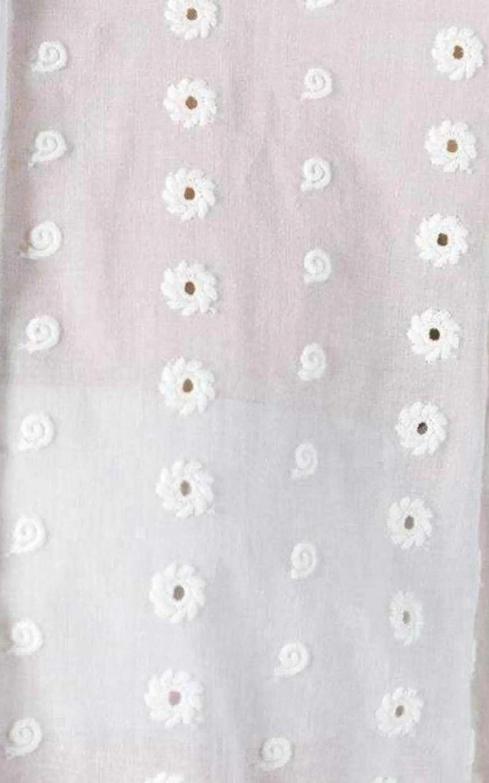 White Cotton Embroidered Shirt