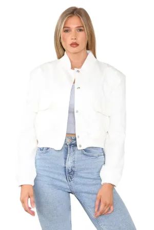 White Cropped Jacket