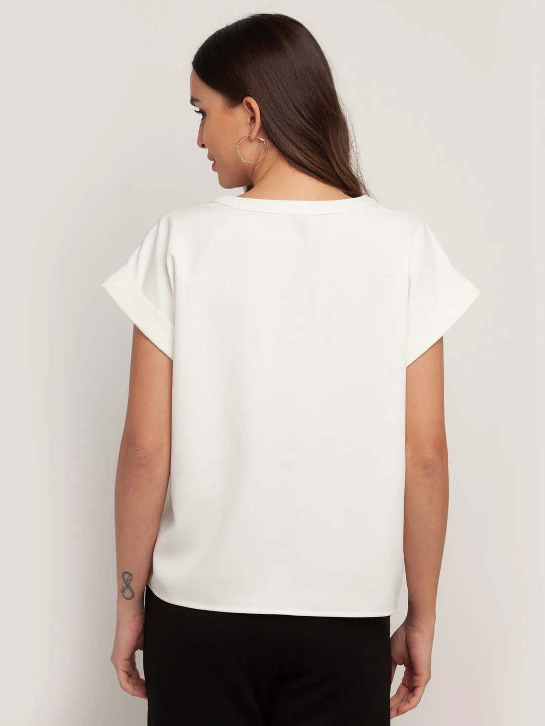 White Solid Shirt