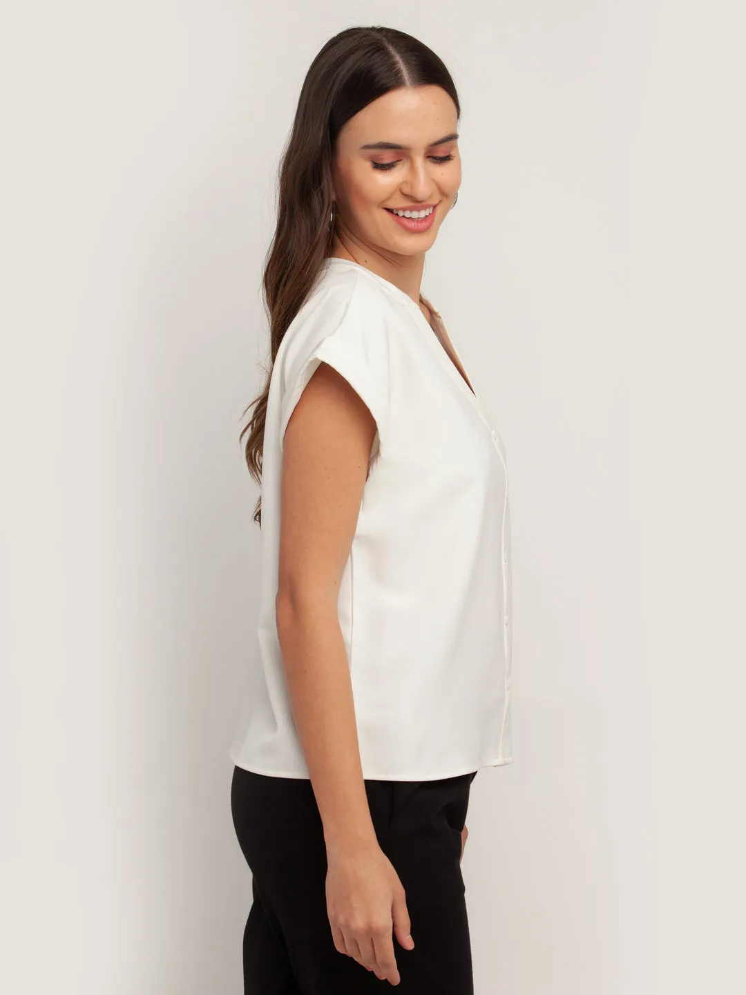 White Solid Shirt
