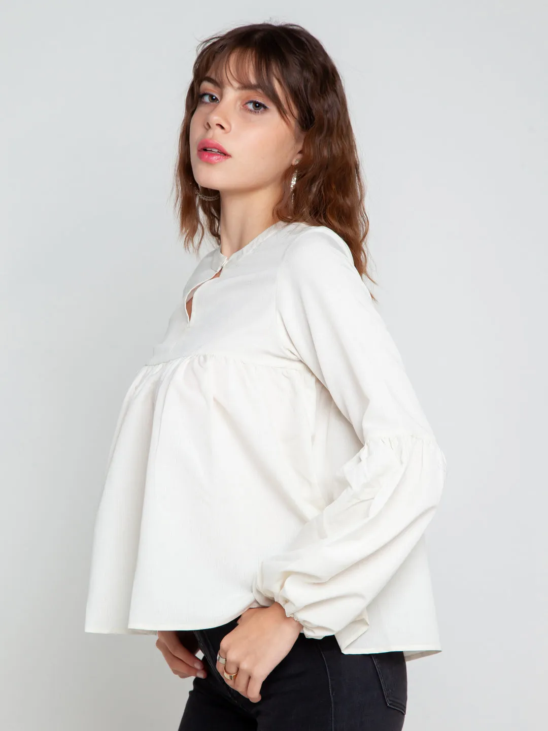 White Solid Top