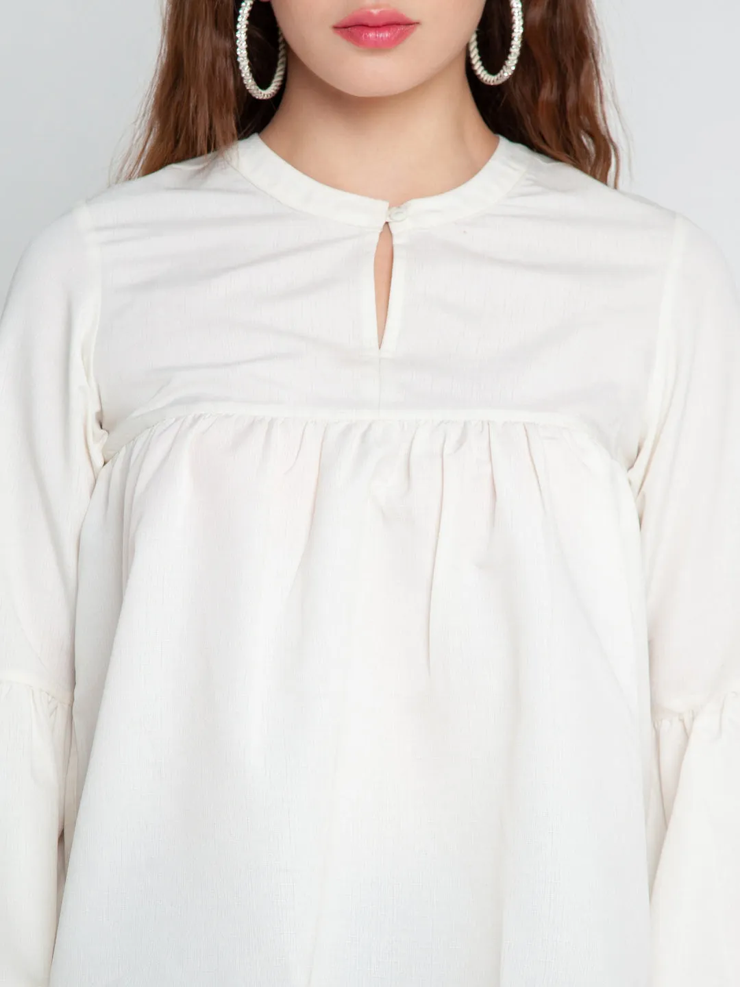 White Solid Top