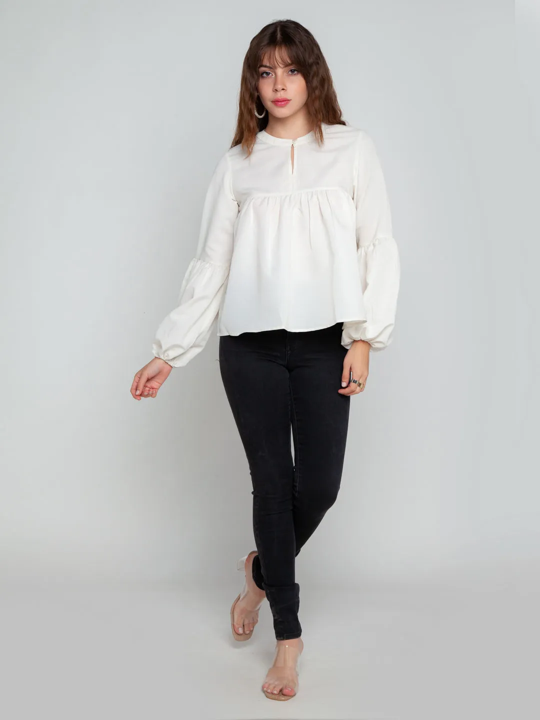 White Solid Top
