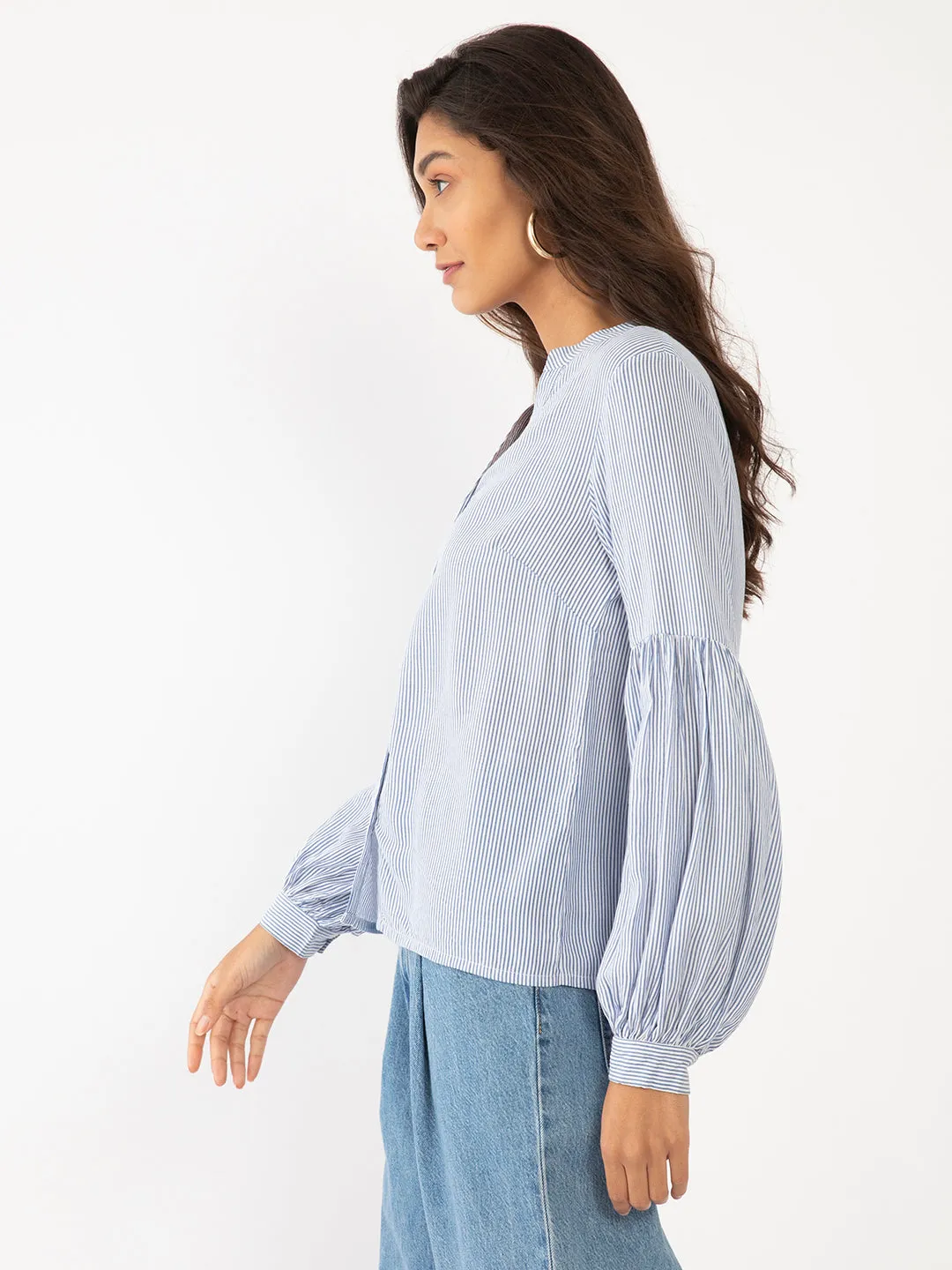 White Striped Top