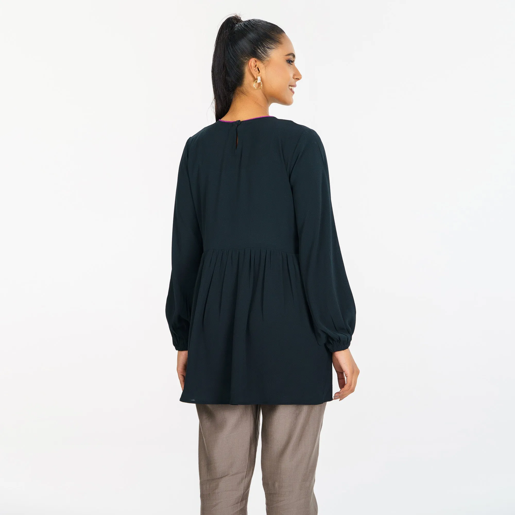 Womens Black Workwear Top
