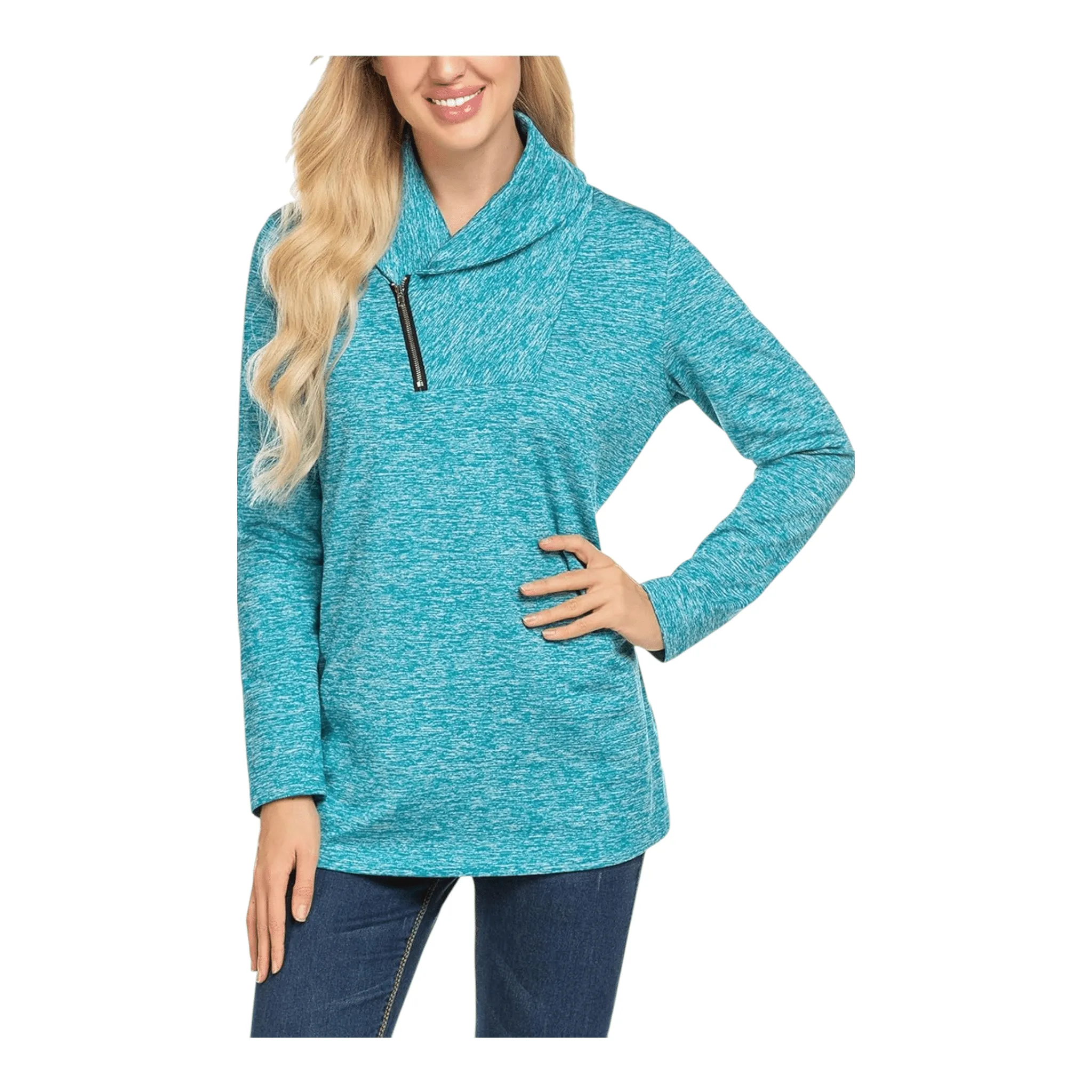 Women's High Neck Sweatshirts 'Ysoea' Long Sleeve Blouses